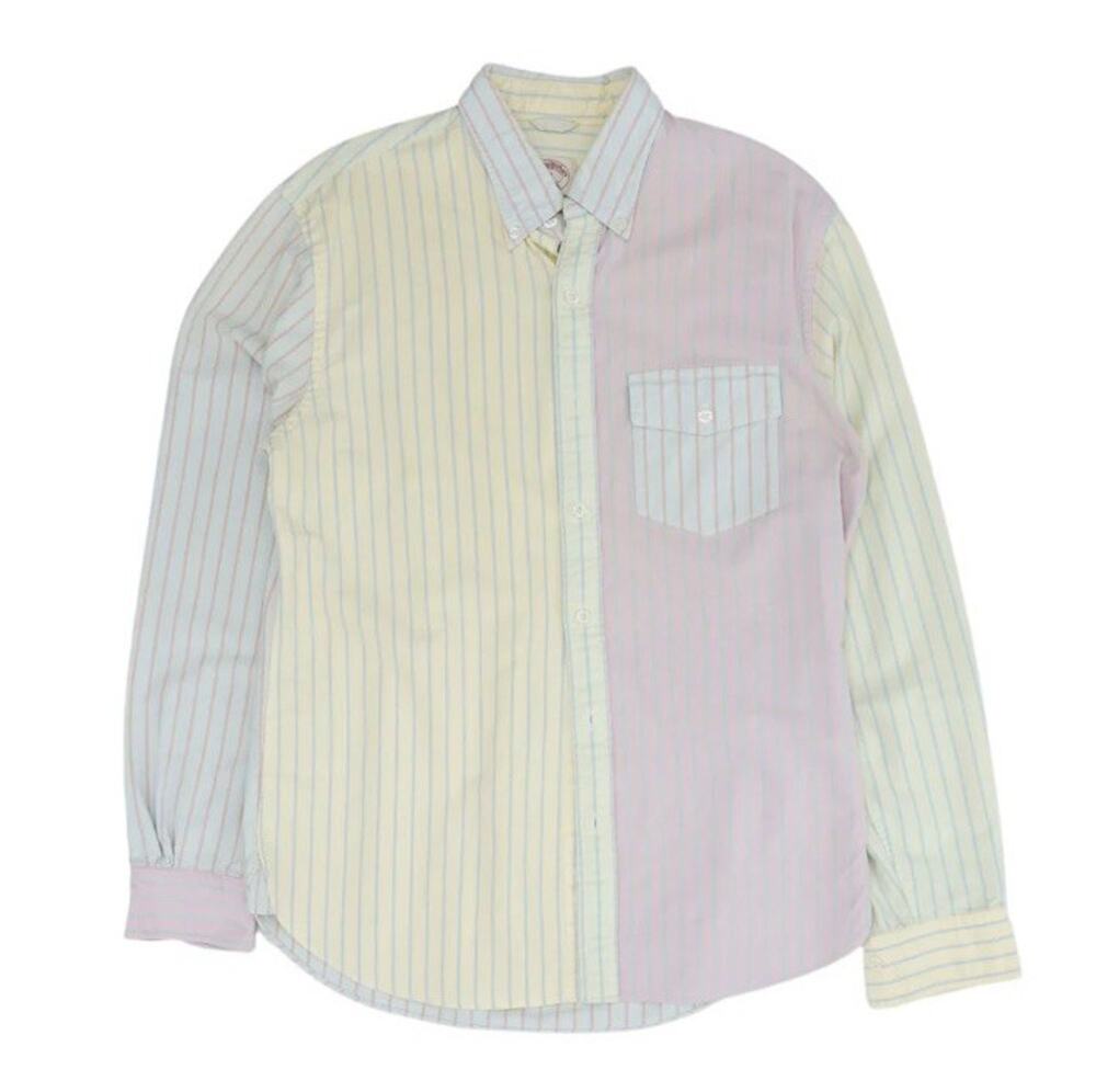 VTG Brooks Brothers Bengals Striped Button Front Color Block Shirt Size M